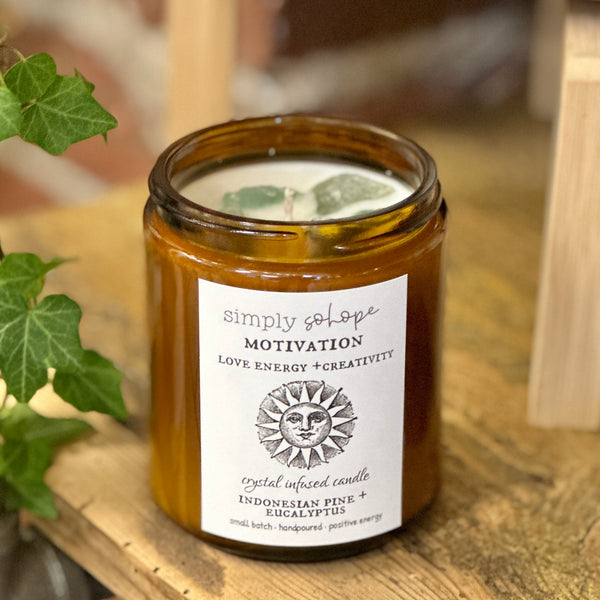 Crystal-Infused Soy Candles Collection