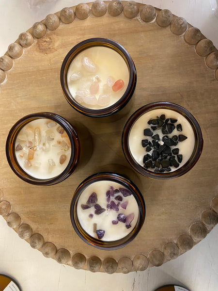 Crystal-Infused Soy Candles Collection