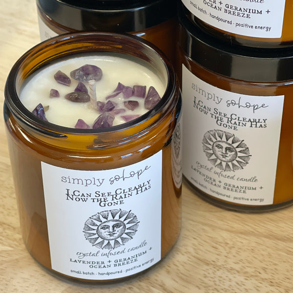 Crystal-Infused Soy Candles Collection