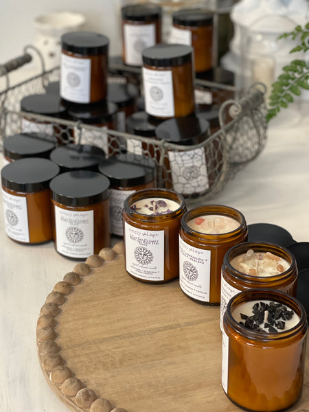 Crystal-Infused Soy Candles Collection