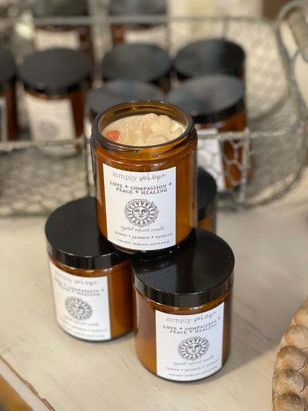 Crystal-Infused Soy Candles Collection