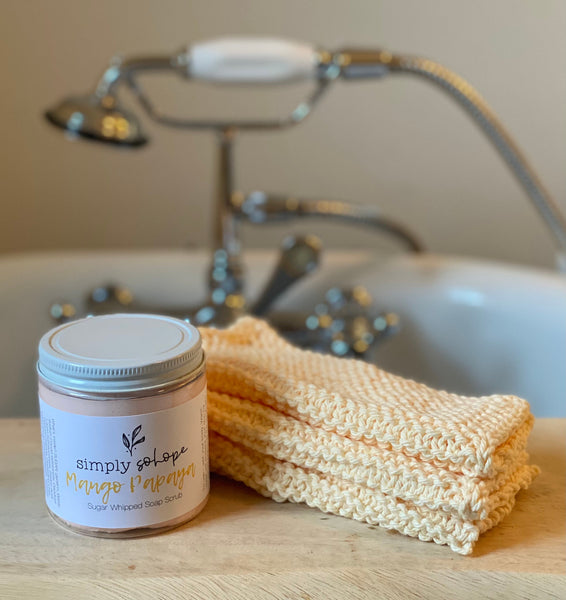 Hand Knit Washcloths - 100% cotton