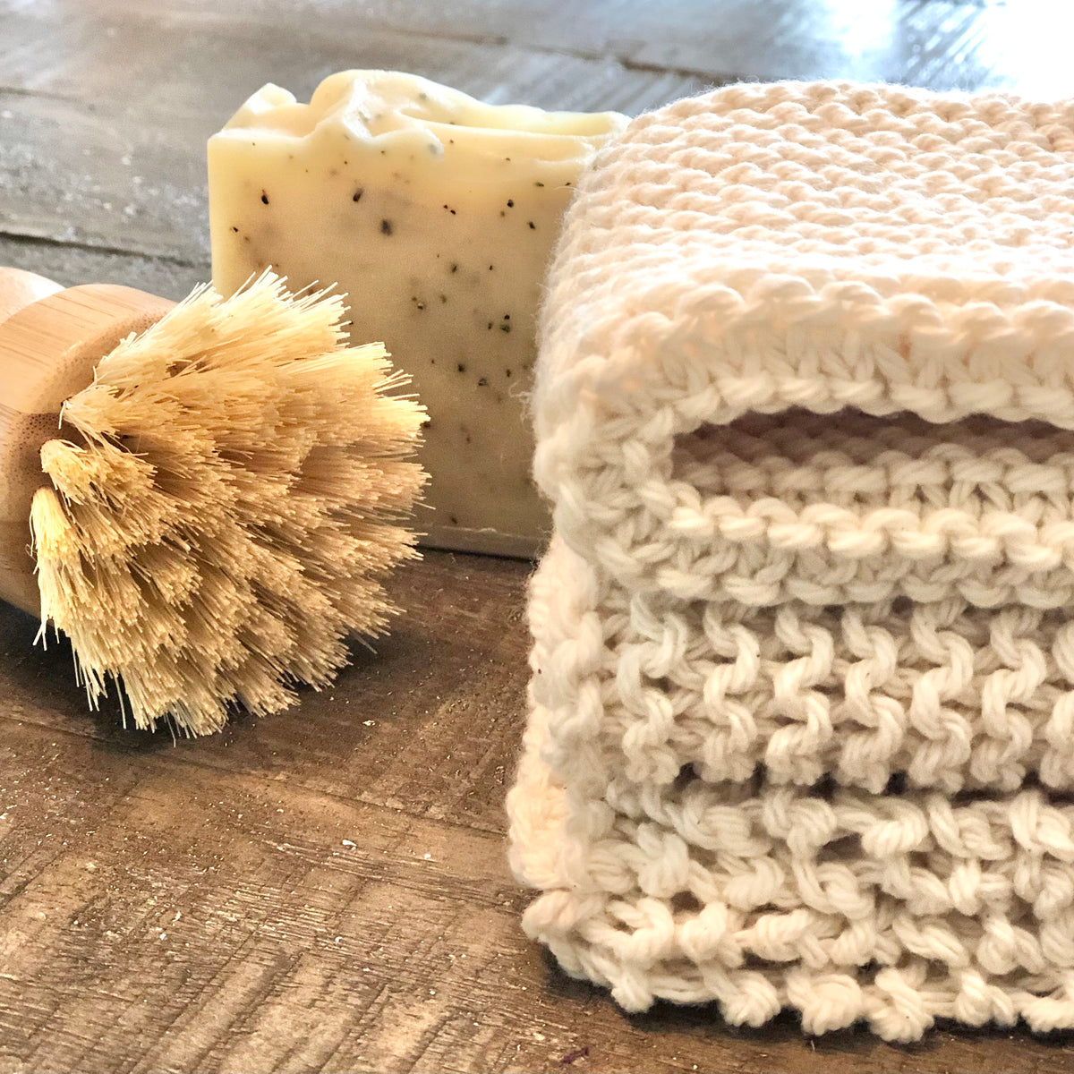 XL Soap Saver Hand Knit Wash Cloth