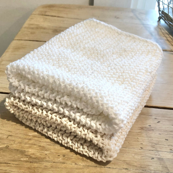 Hand Knit Towels - 100% cotton
