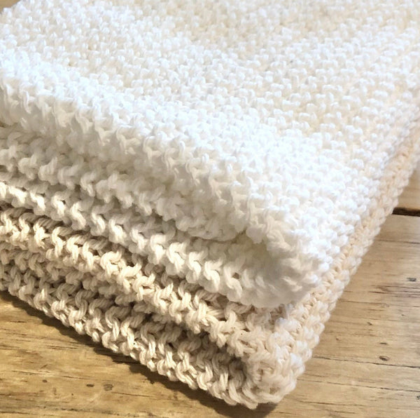 Hand Knit Towels - 100% cotton