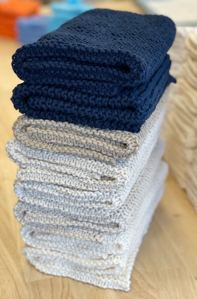 Hand Knit Towels - 100% cotton