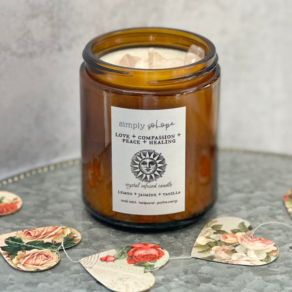 Crystal-Infused Soy Candles Collection